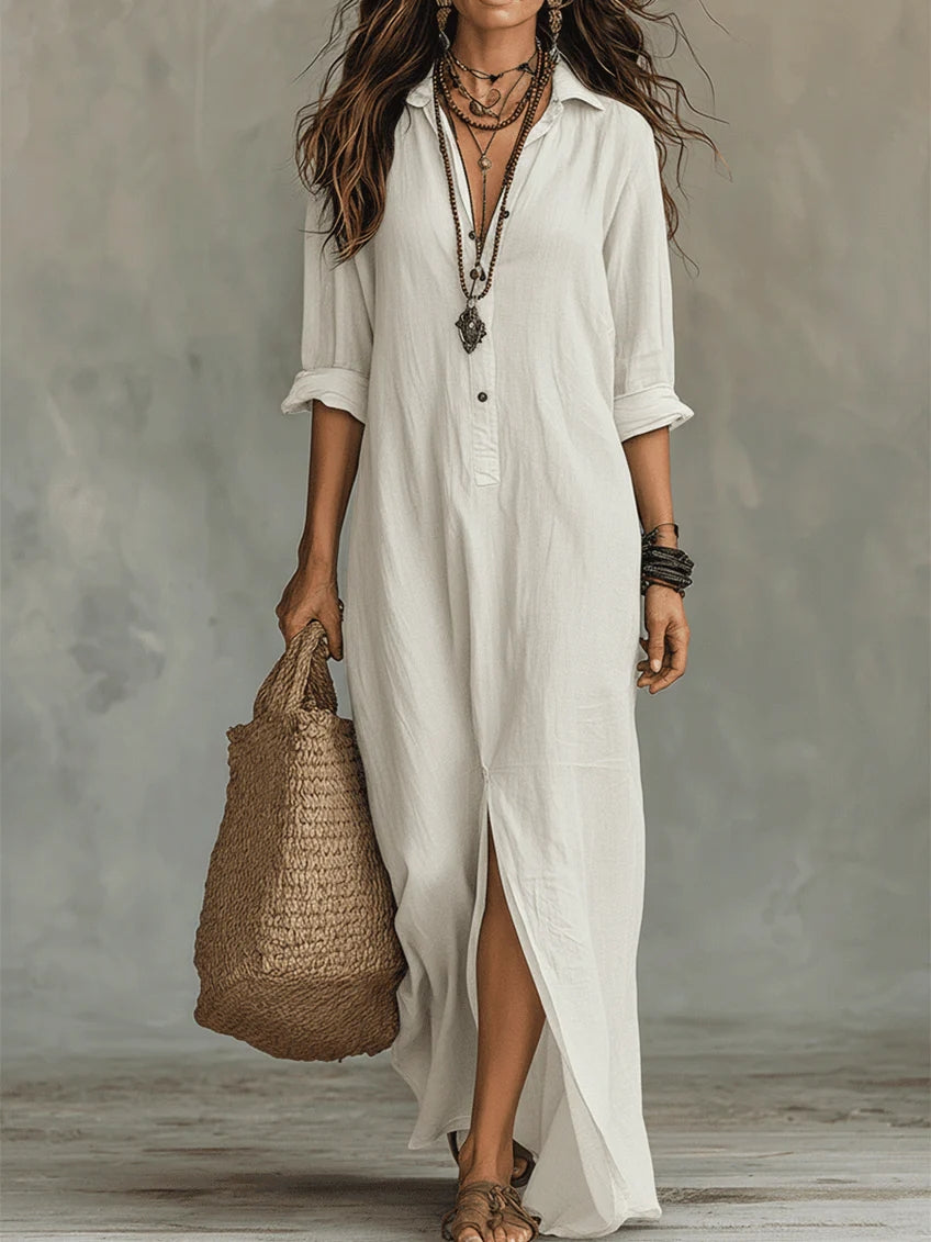 M&H | Button-Front Maxi Dress