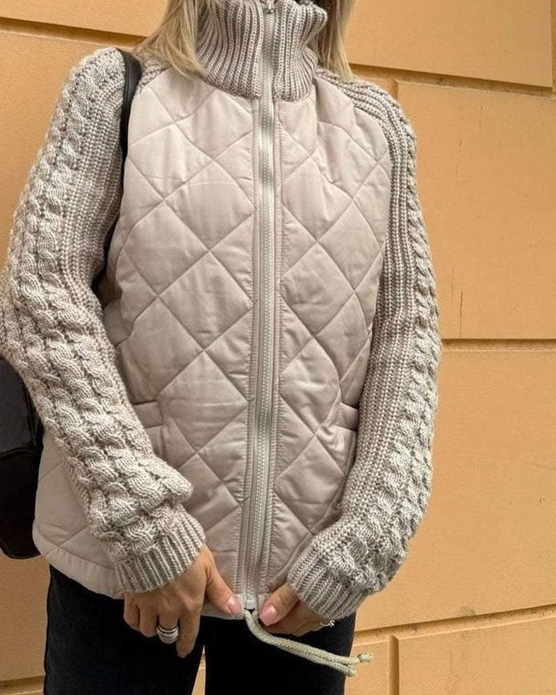 Elmont | Fleece Jacket with Knit Sleeves