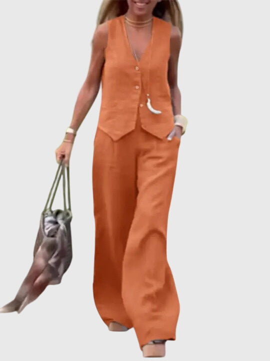 M&H | Wide-Leg Two-Piece Set