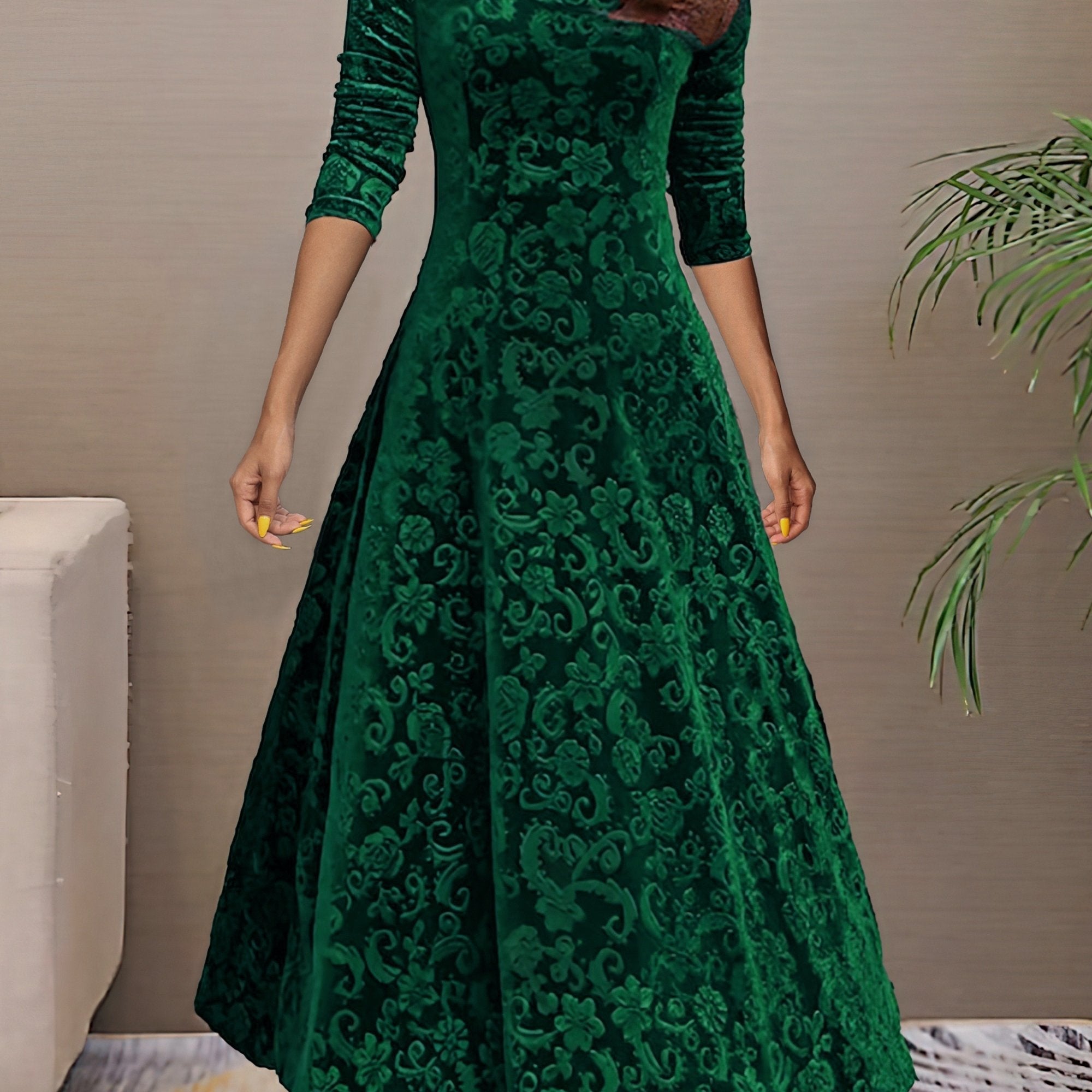 Elmont | Velvet Fit-and-Flare Dress