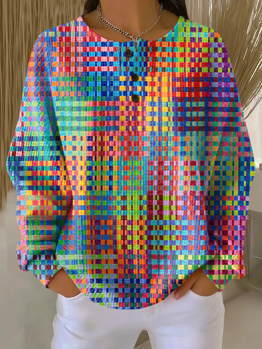 Elmont | Women's Waffle-Knit Tartan Sweater