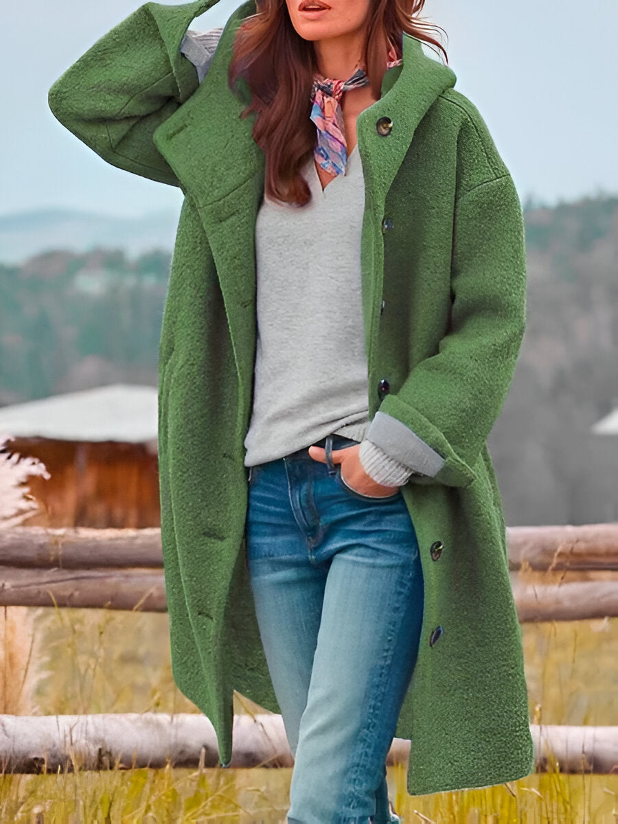 Elmont | Hooded Wool-Blend Long Coat