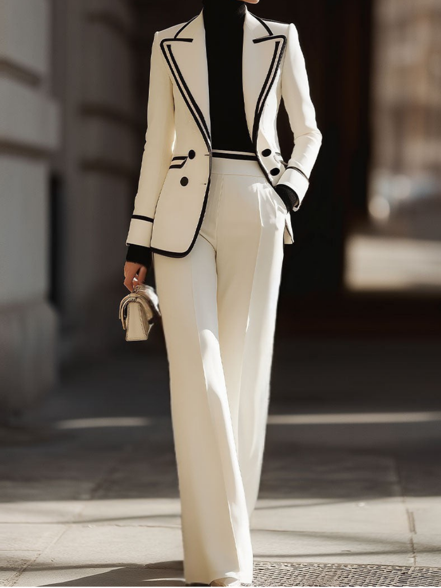 M&H | Tailored Set with Double-Breasted Blazer