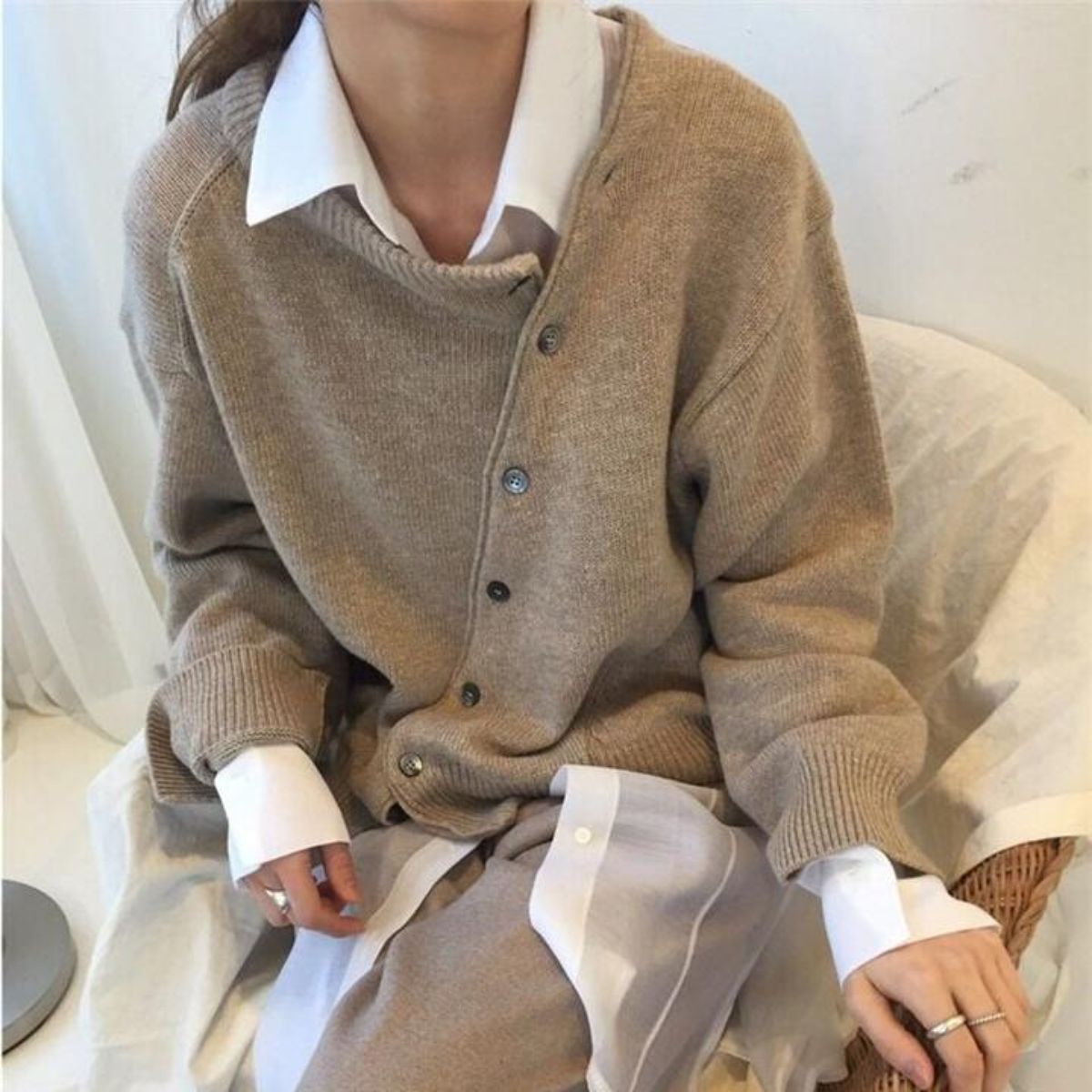 Maya | Asymmetric Button-Front Cardigan