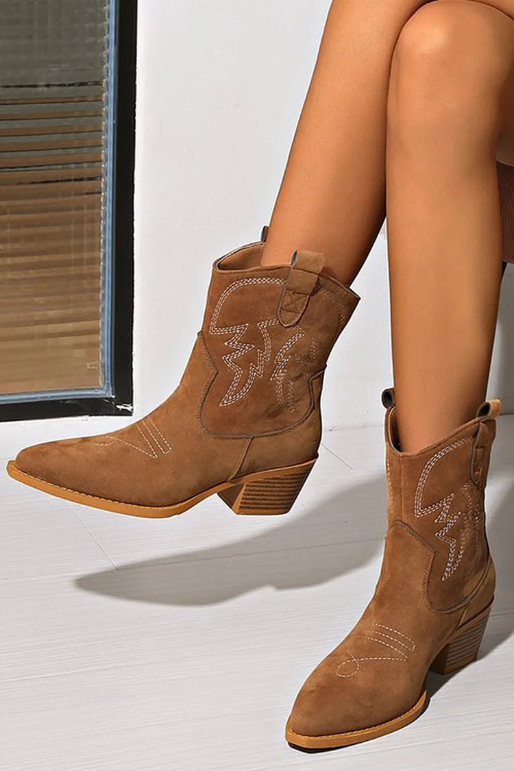 Elmont | Western Pointed-Toe Ankle Boot