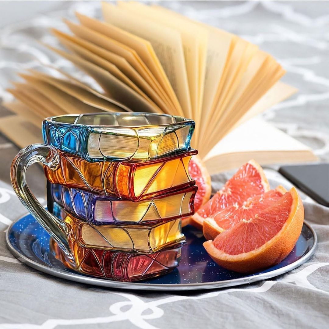 Elmont | 3D Book Spine Glass Mug