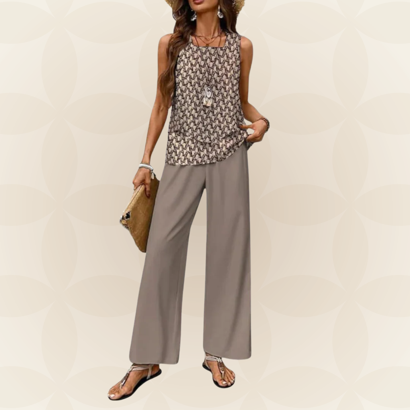M&H | Sleeveless Top & Pants Set