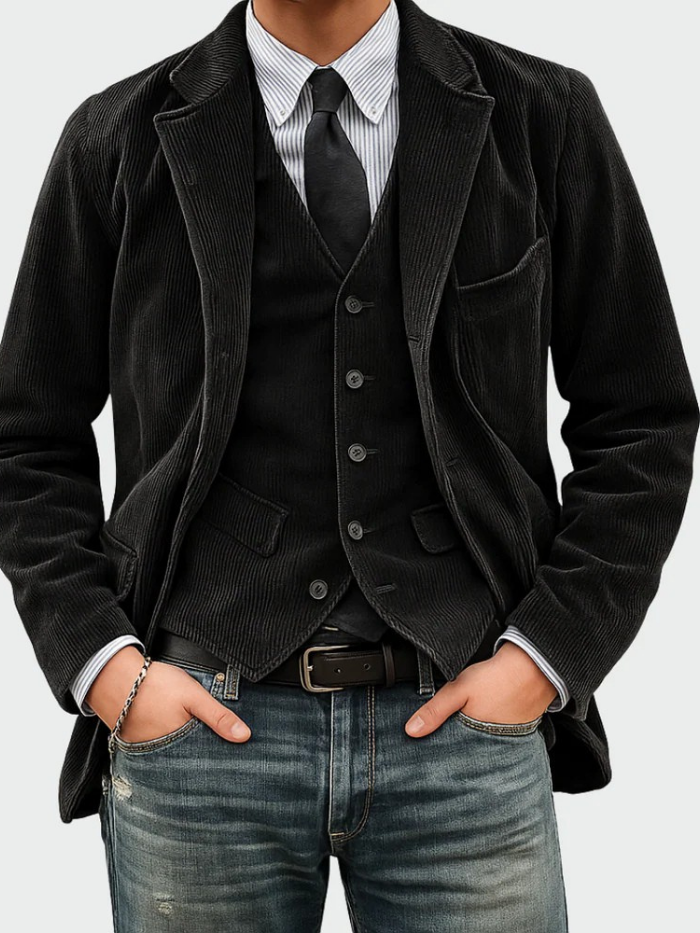 Elmont | Blazer and Corduroy Vest Set