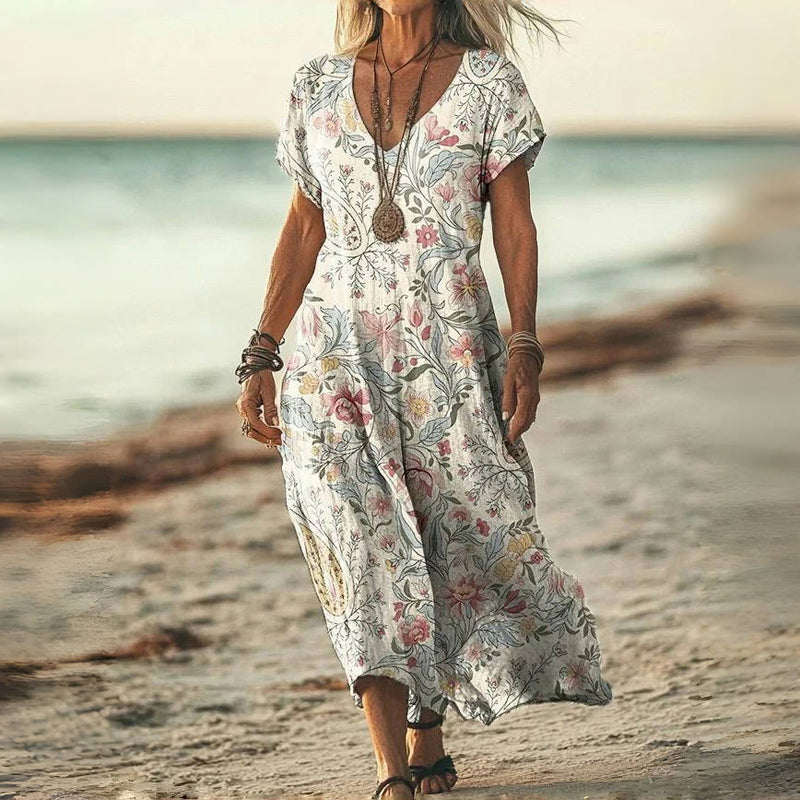 M&H | Boho Floral Print Dress