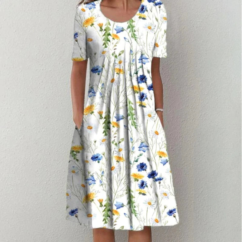 Naomi | Premium Blend Floral Midi Dress