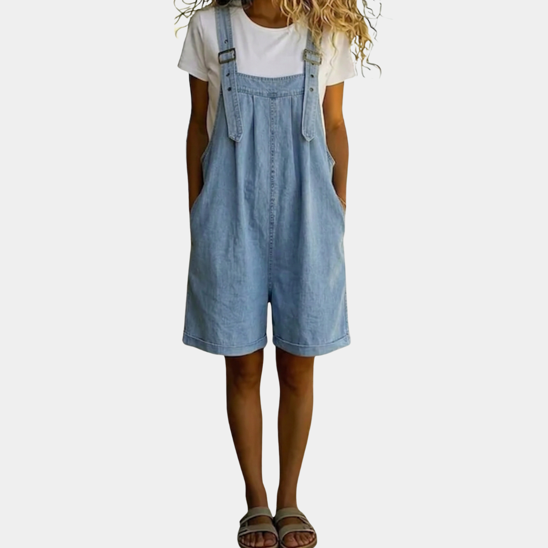 M&H | Denim-Look Short Overalls
