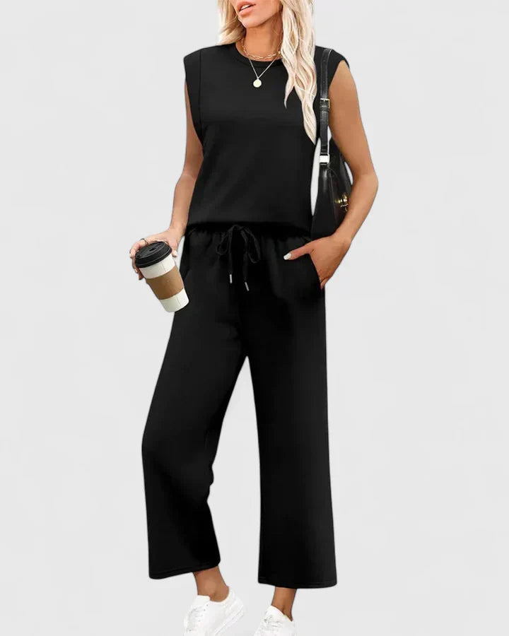 M&H | Two-Piece Set with Wide-Leg Pants