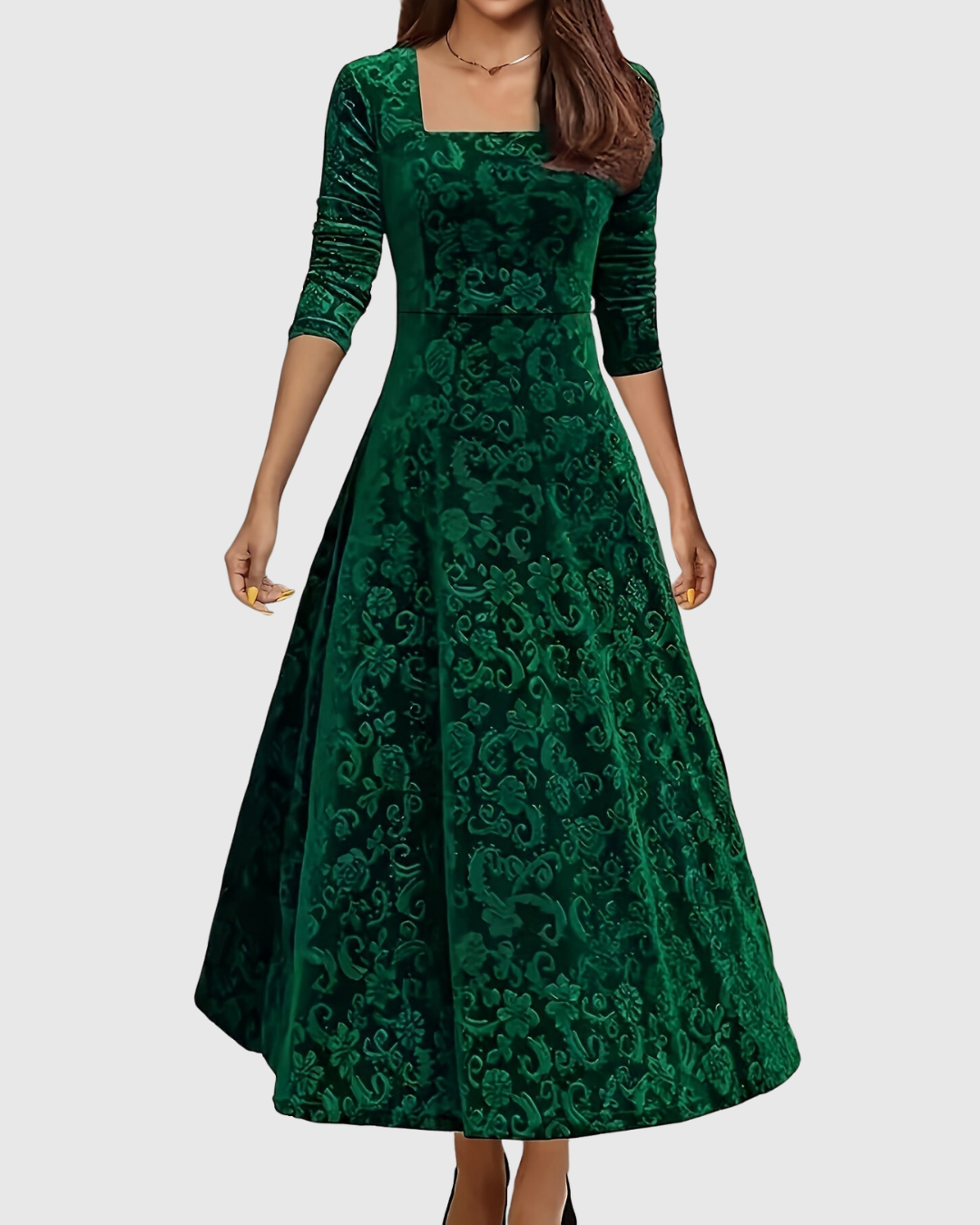 M&H | Textured Formal Midi Dress