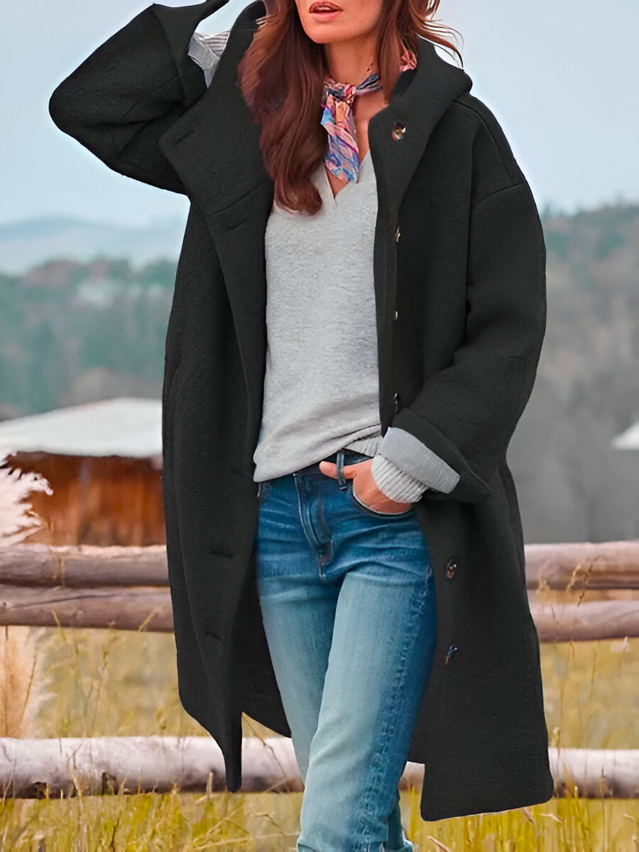 Elmont | Hooded Wool-Blend Long Coat