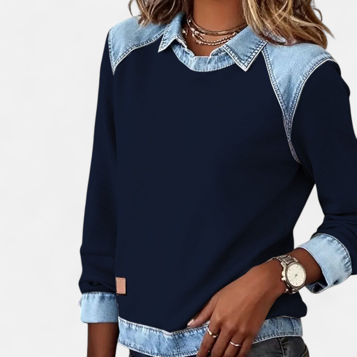Elmont | Long-Sleeve Collared Blouse