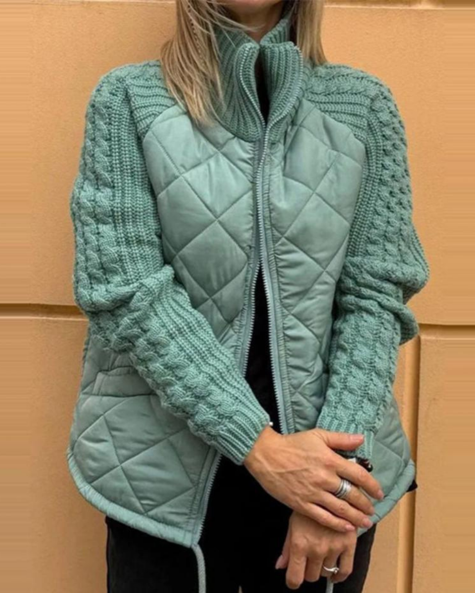 Elmont | Fleece Jacket with Knit Sleeves