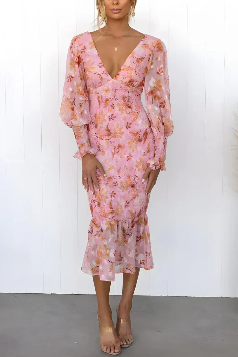 M&H | Floral Puff Sleeve Dress