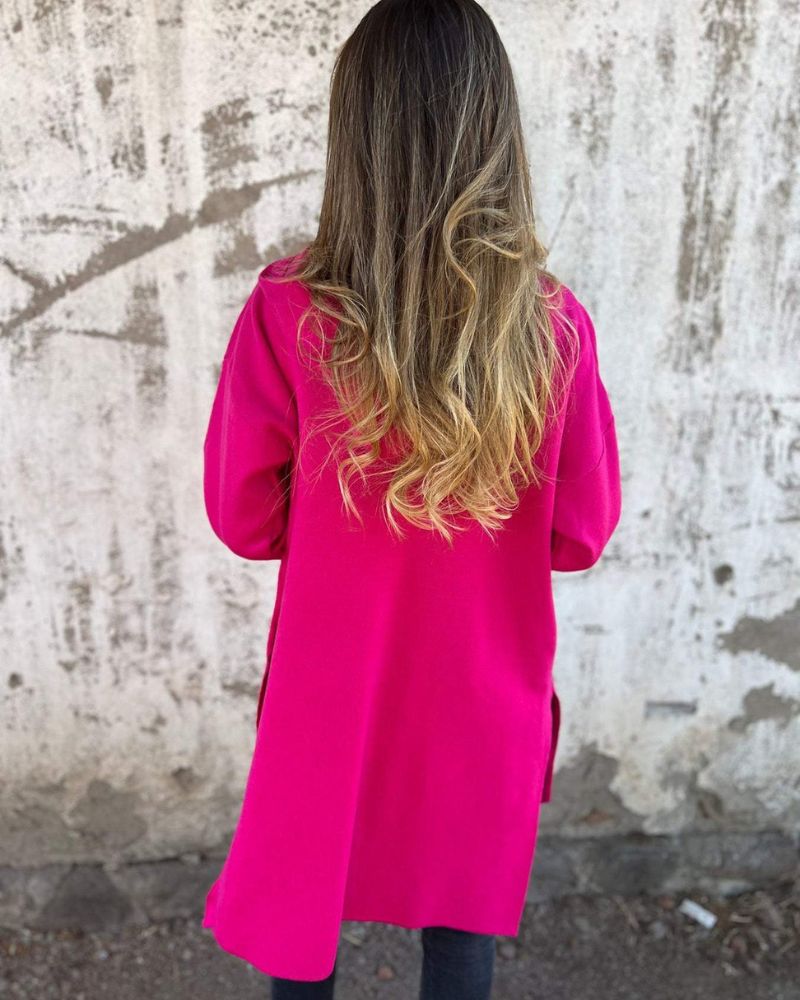 Sarah | Long Hooded Zip-Front Cardigan