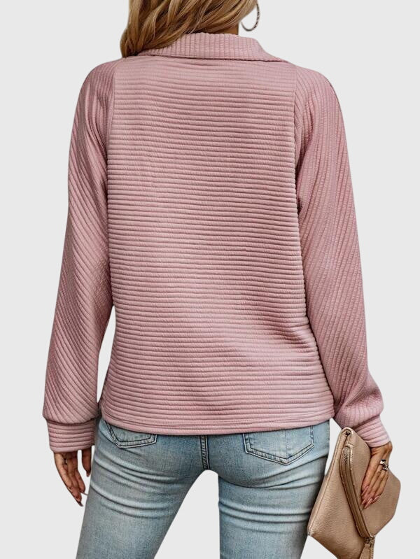 Elmont | V-Neck Zip Sweater