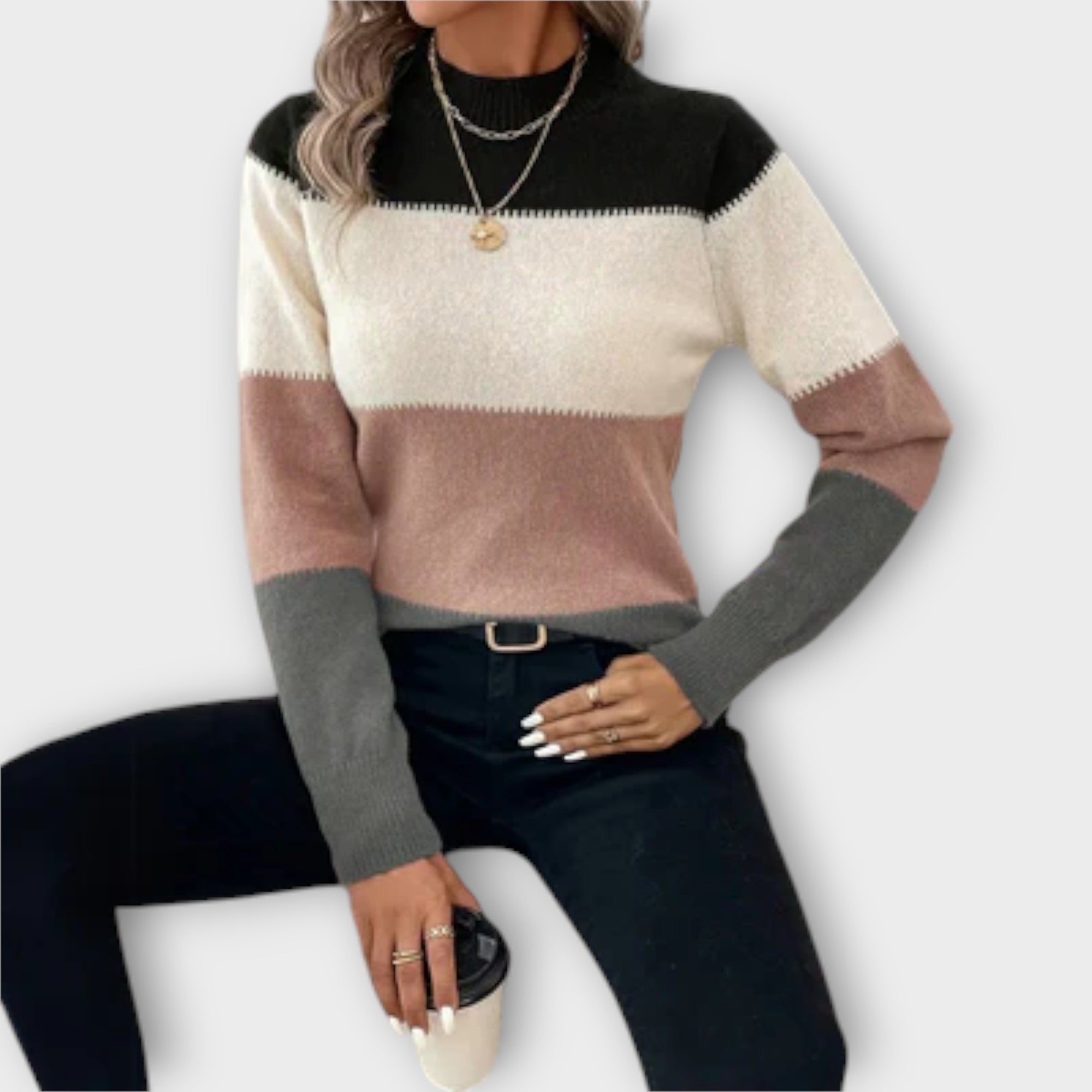 Elmont | Striped Crewneck Sweater