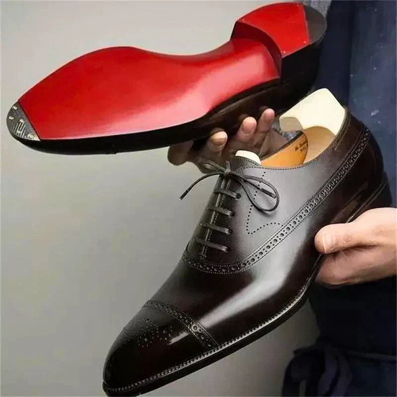 Elmont | Men's PU Leather Brogue Oxford