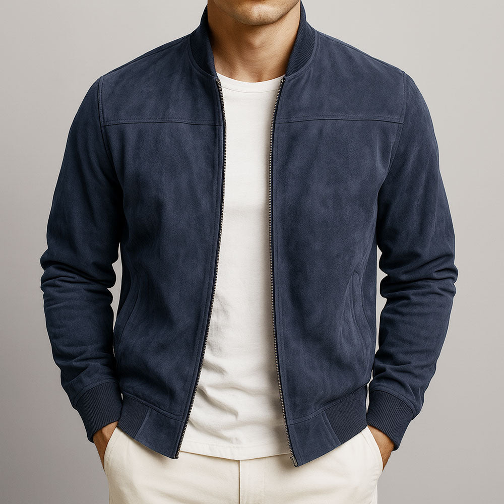 Elmont | Suede Bomber Jacket