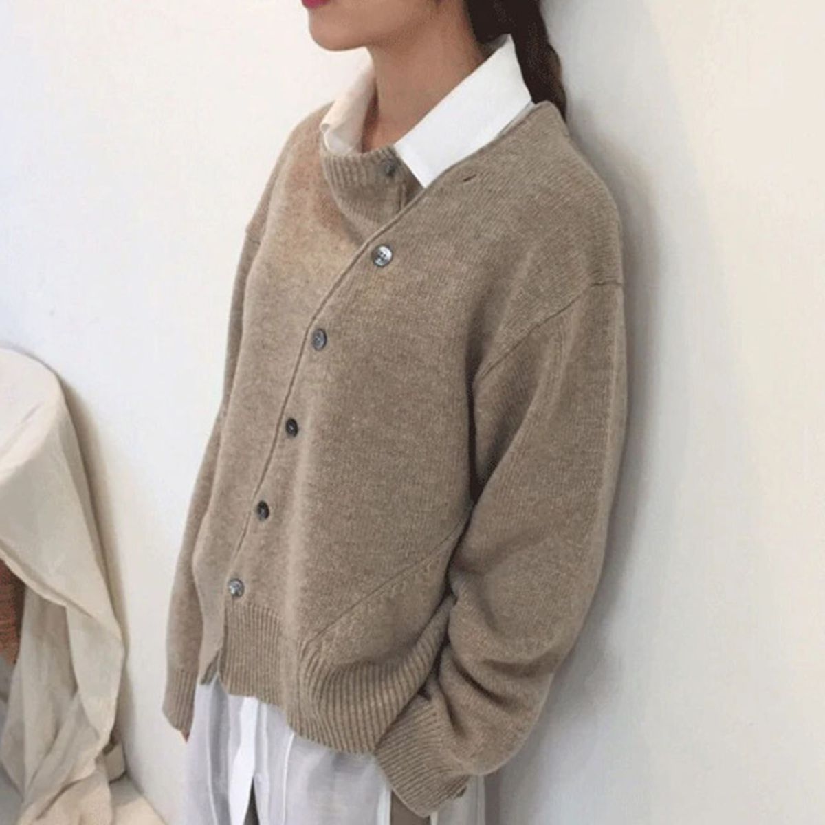 Maya | Asymmetric Button-Front Cardigan
