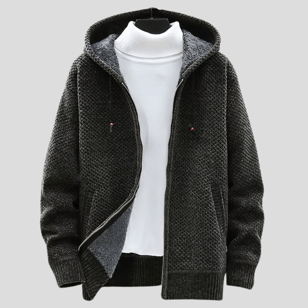 Elmont | Fleece-Lined Knit Full-Zip Hoodie
