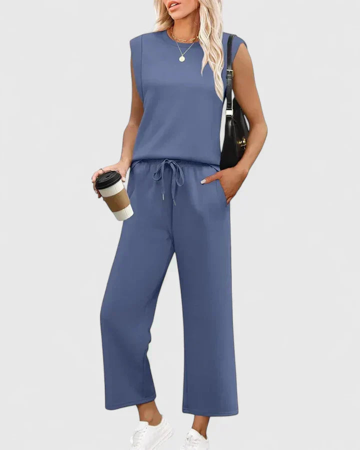 M&H | Two-Piece Set with Wide-Leg Pants