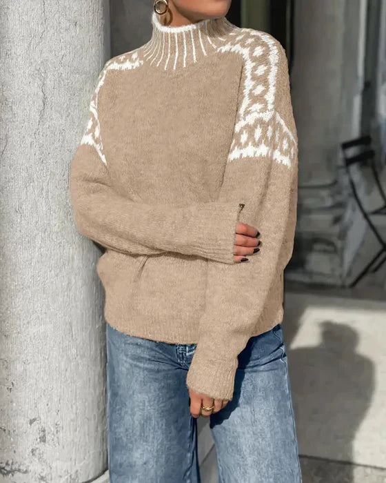 Elmont | High-Neck Wool-Blend Fair Isle Sweater