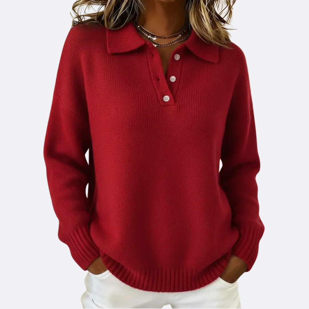 Elmont | Soft Knit Polo Sweater