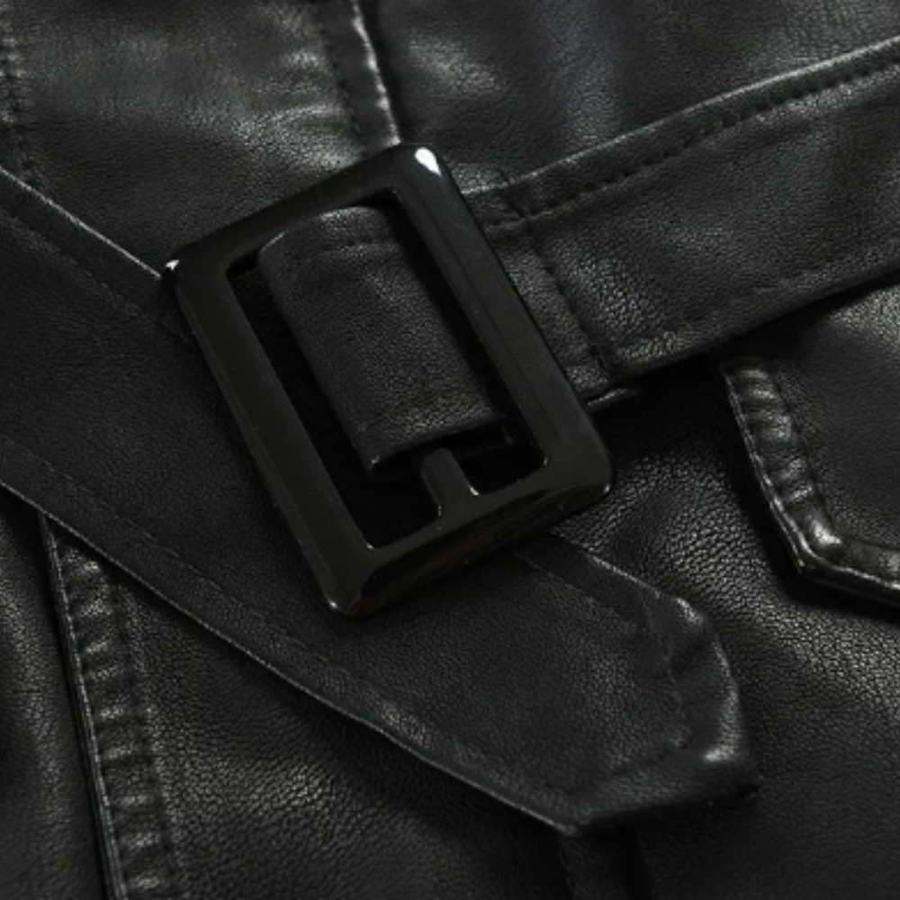 Elmont | Men's Long Leather Coat