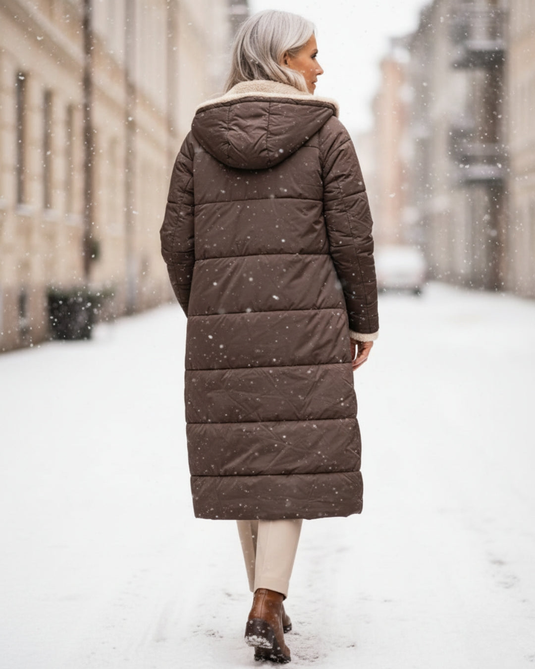 Elmont | Reversible Quilted Sherpa Coat