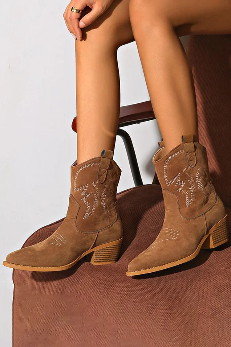 Elmont | Western Pointed-Toe Ankle Boot