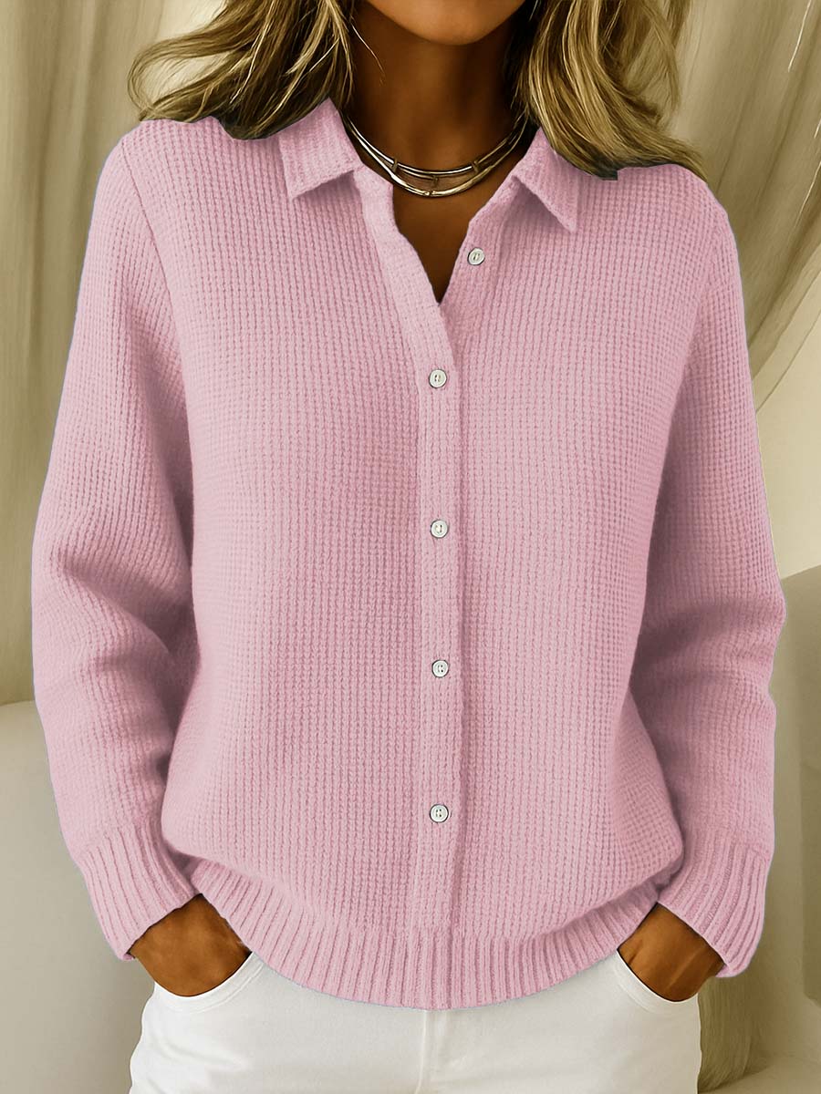 Sarah | Collared Button-Front Sweater