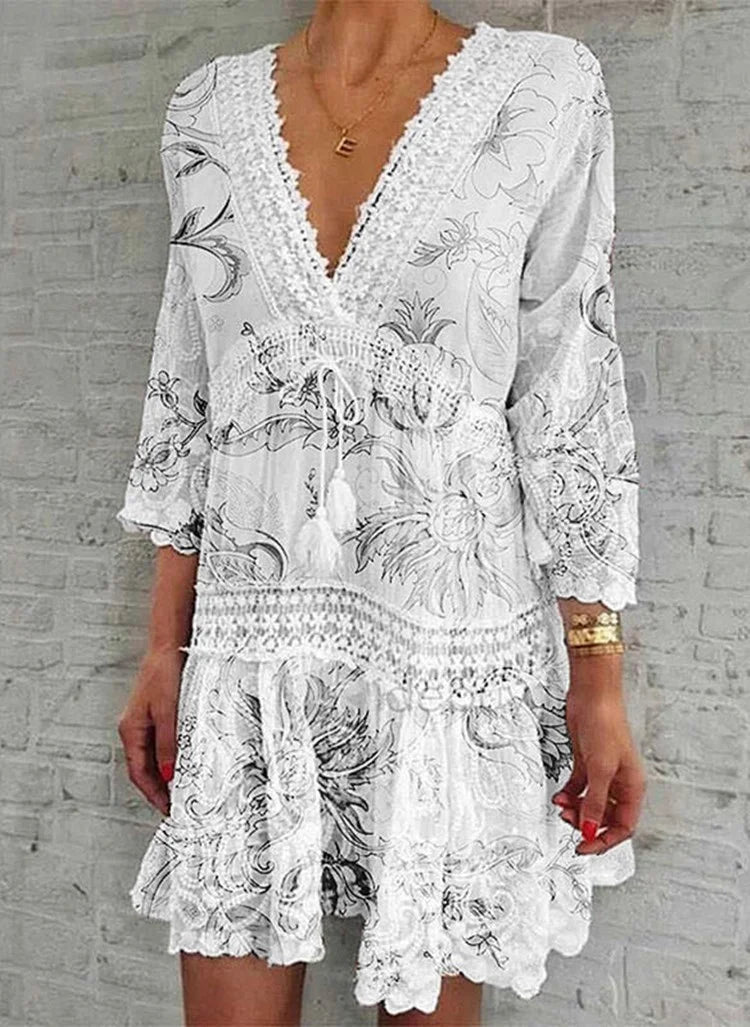 M&H | Embroidered Floral Mini Dress