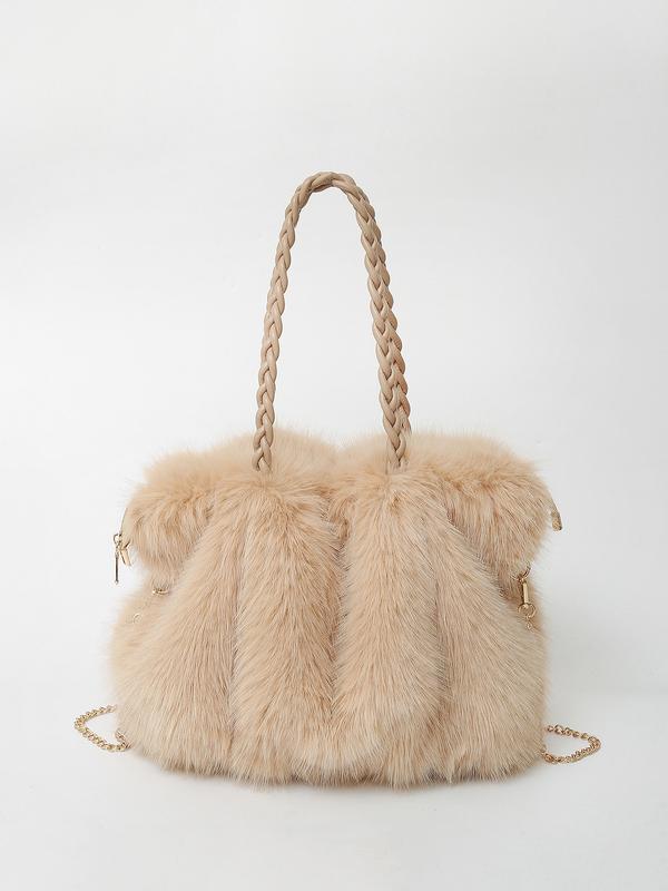 Elmont | Plush Velvet Shoulder Tote