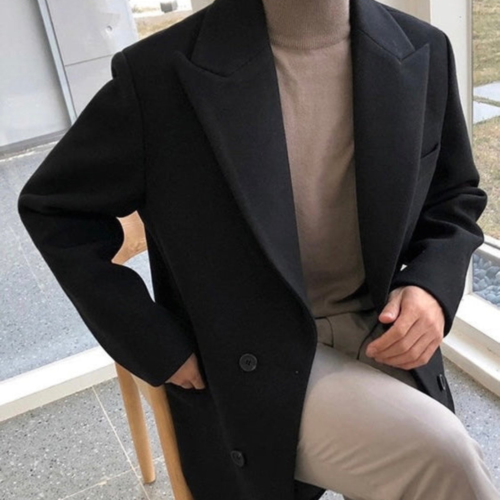 Elmont | Men's Double-Breasted Wool-Blend Coat