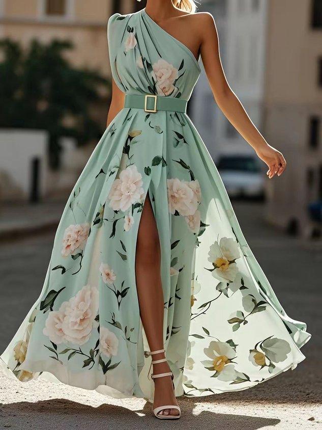 M&H | One-Shoulder Maxi Dress