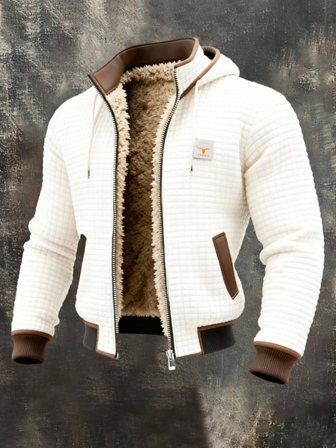 Elmont | Men's Checked Double-Collar Multi-Pocket Jacket