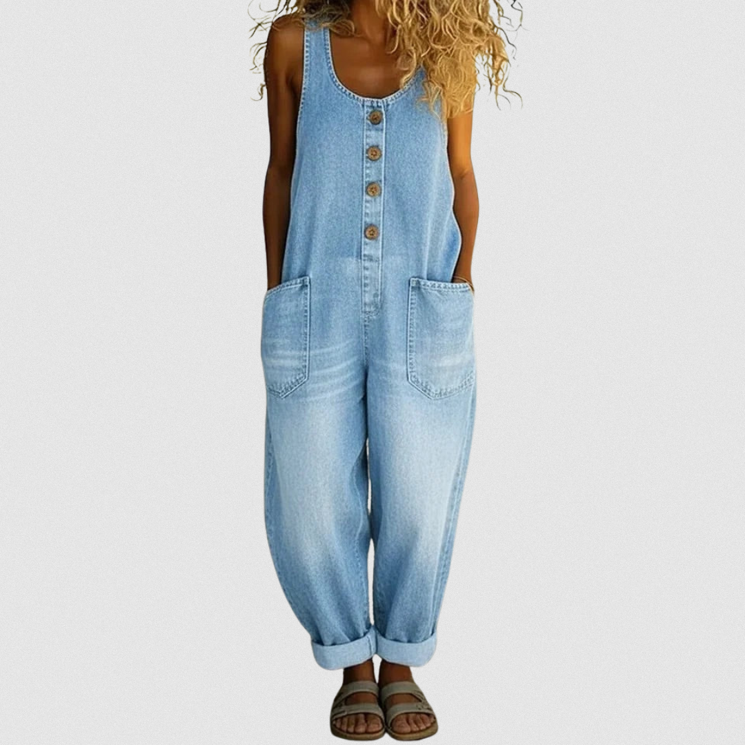 M&H | Cotton Denim Jumpsuit