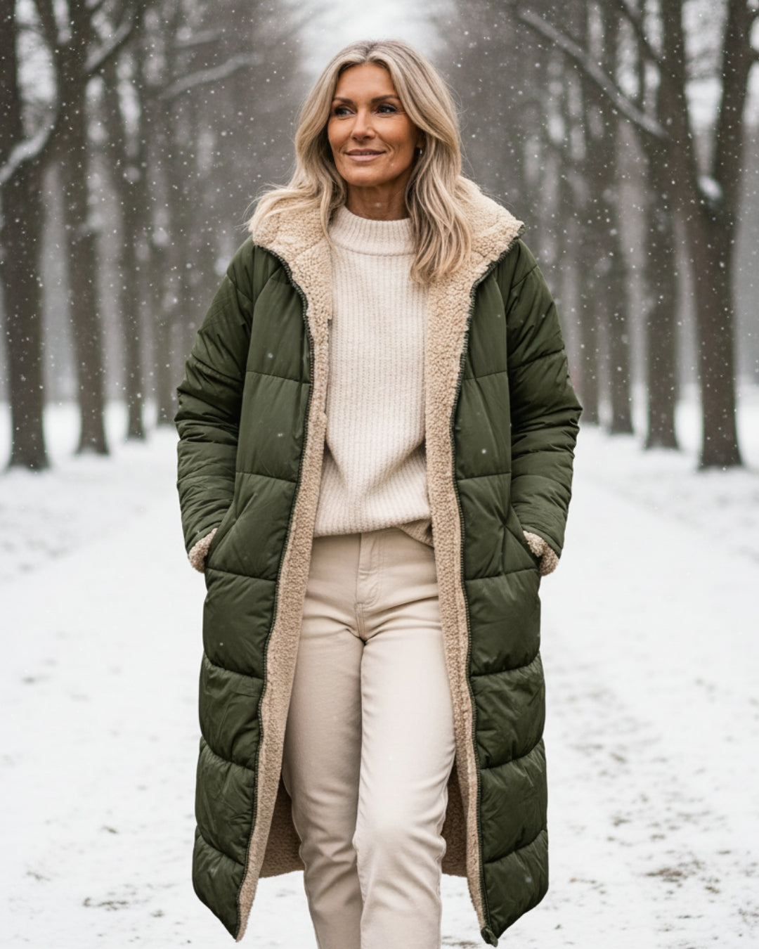 Elmont | Reversible Quilted Sherpa Coat