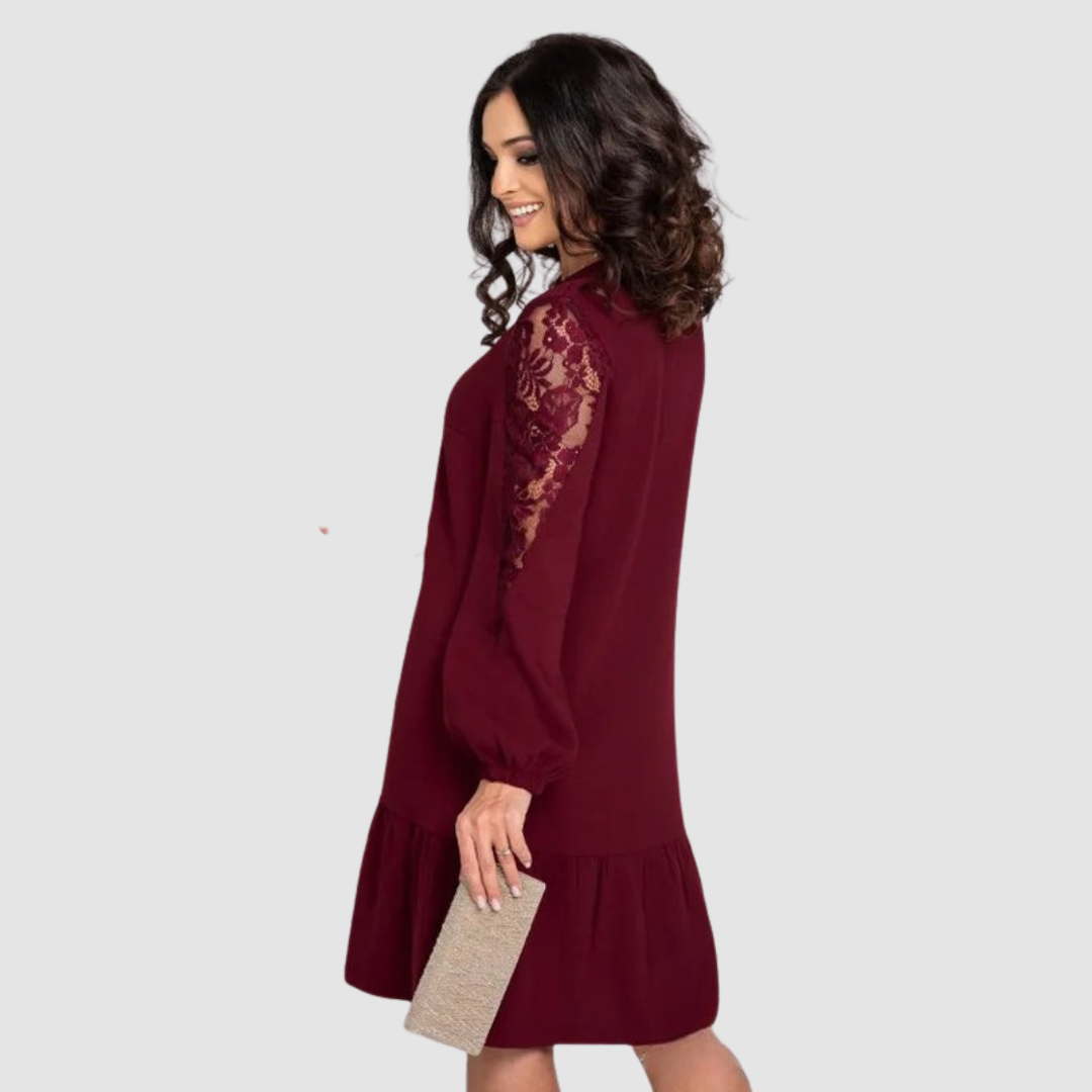 M&H | Lace Sleeve Midi Dress