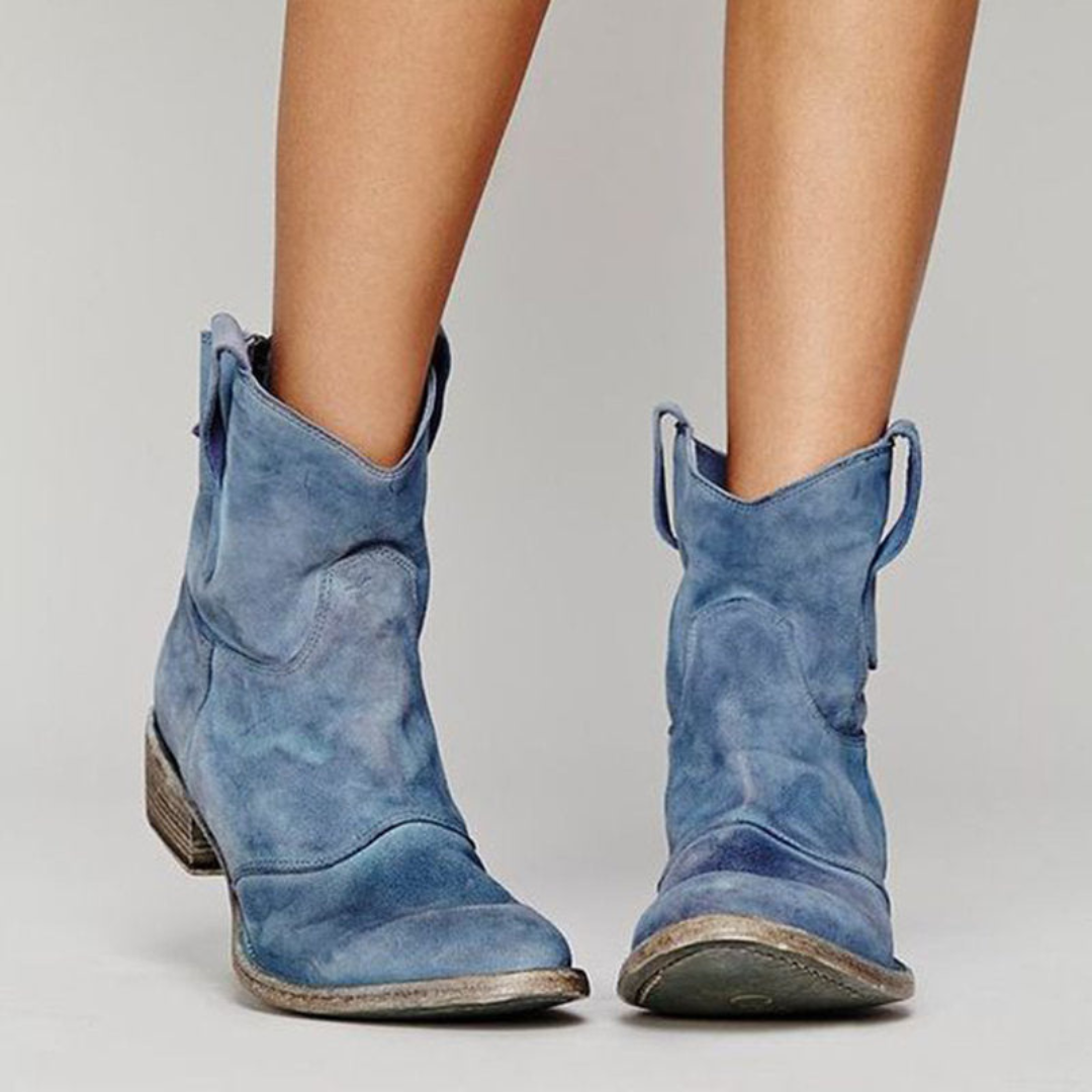 Elmont | Suede Western Ankle Boots