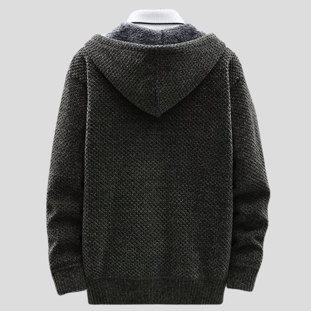 Elmont | Fleece-Lined Knit Full-Zip Hoodie
