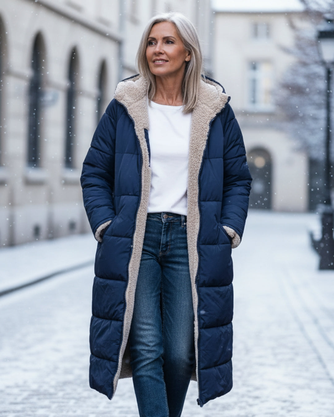Elmont | Reversible Quilted Sherpa Coat