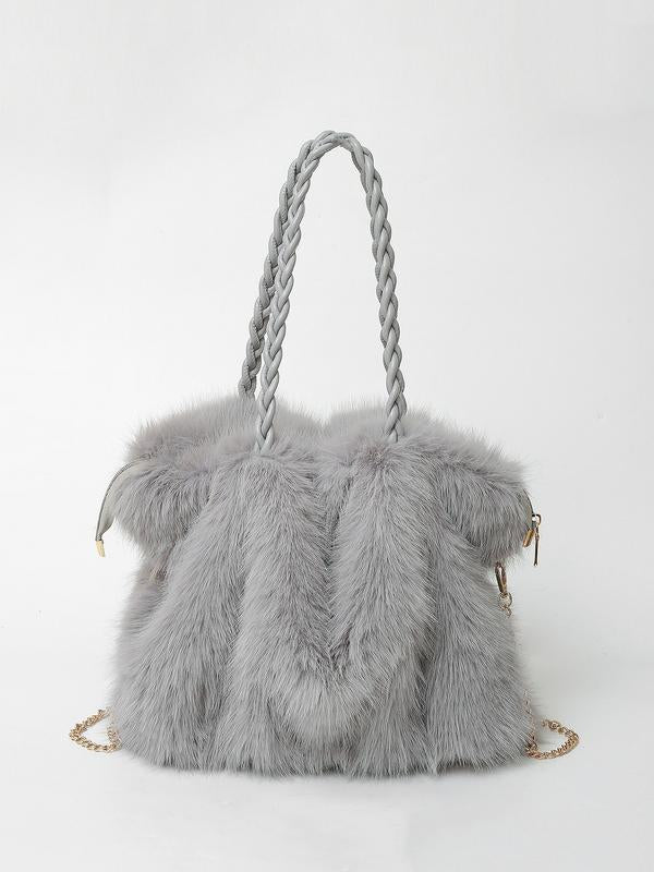 Elmont | Plush Velvet Shoulder Tote