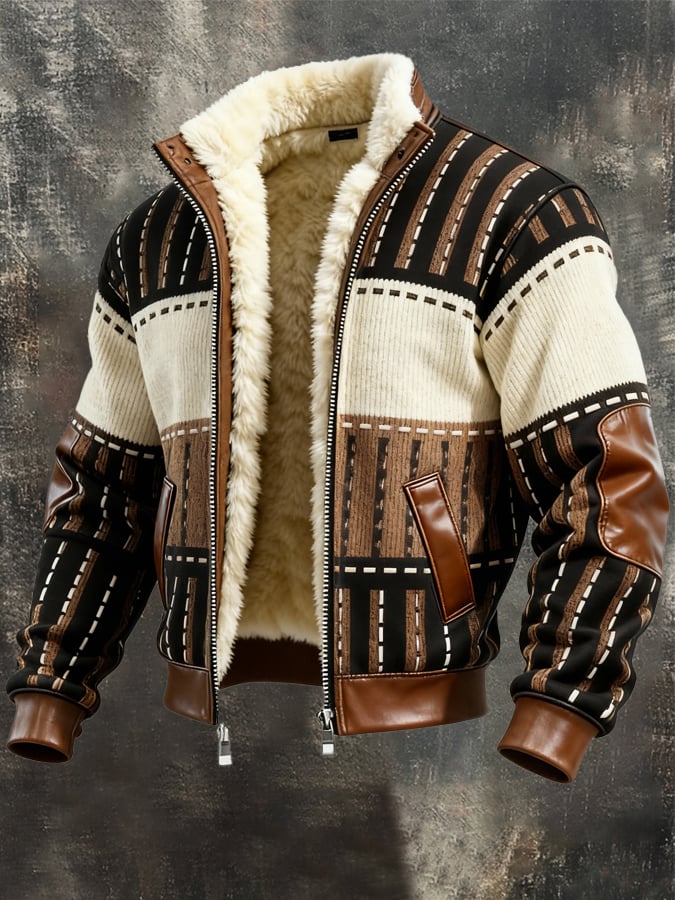 Elmont | Men's Colour-Block Patchwork Jacket