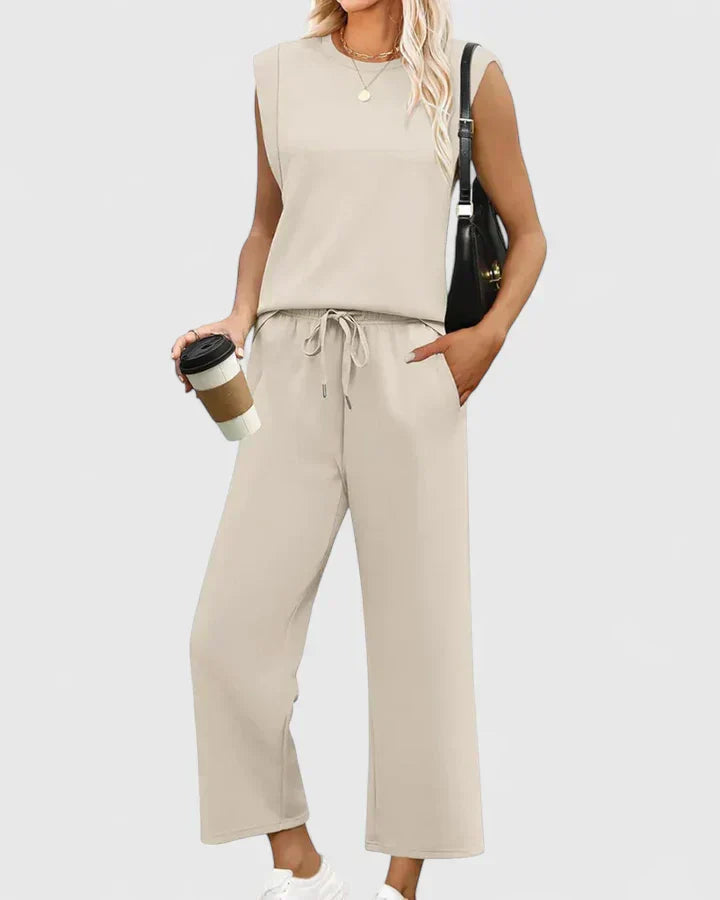 M&H | Two-Piece Set with Wide-Leg Pants