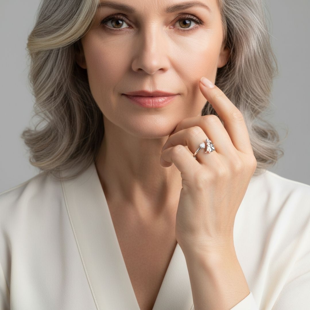 Elmont | Sterling Silver Cat & Dog Heart Ring